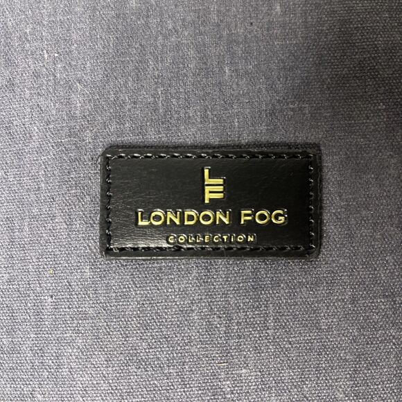 London Fog 100th Anniversary Denim Canvas Messenger Bag Blue NWT - Picture 3 of 6